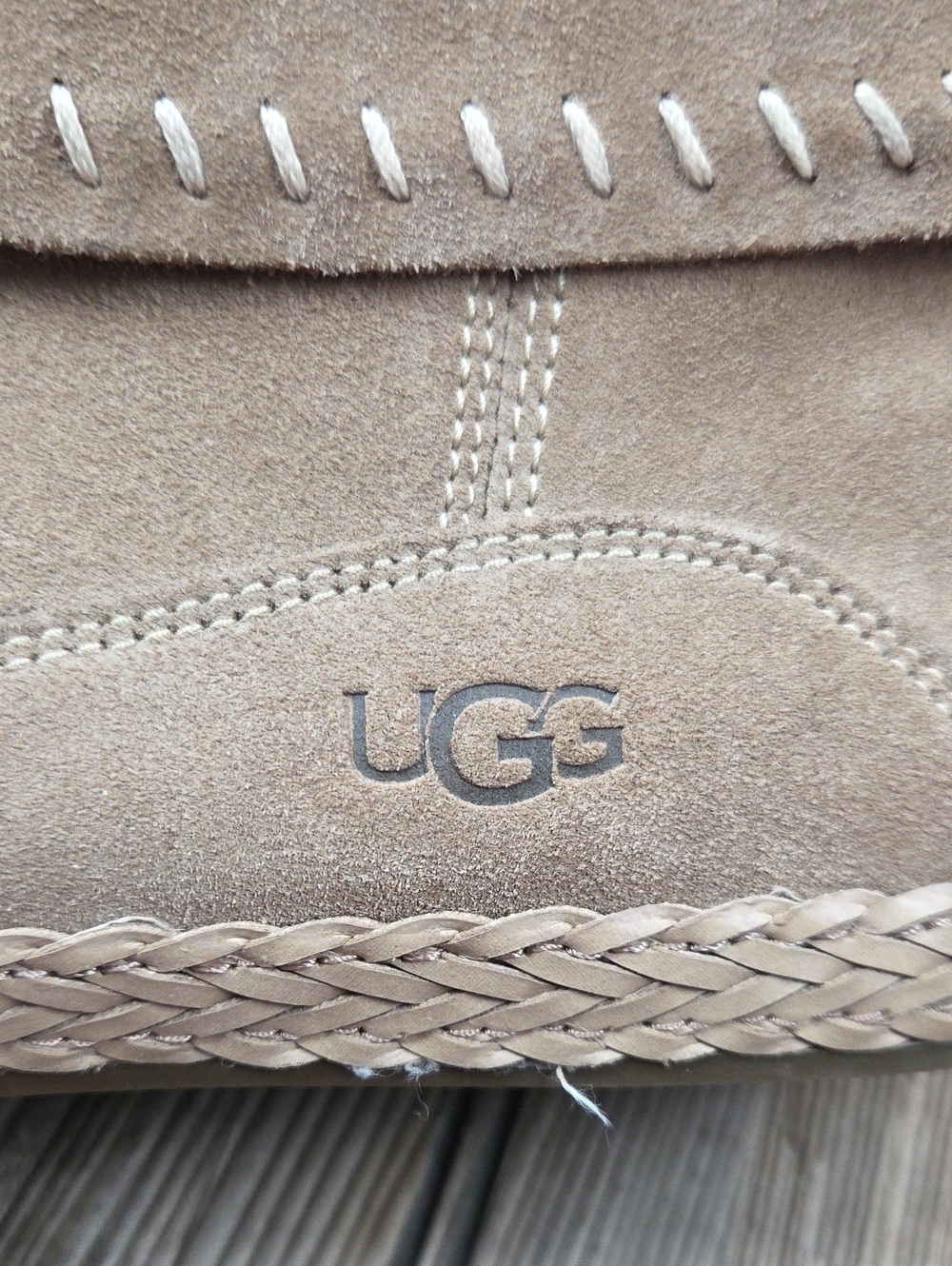 UGG Varney Suede Moccasin Ankle Boots Boho Zip Back Tan Womens Size 8 - Picture 8 of 9